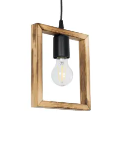 GLOBOSTAR® EDISON 203-0020 Vintage Κρεμαστό Φωτιστικό Οροφής με Ντουί 1 x E27 AC 220-240V IP20 - Μπεζ & Μαύρο - Μ19 x Π5 x Υ22cm