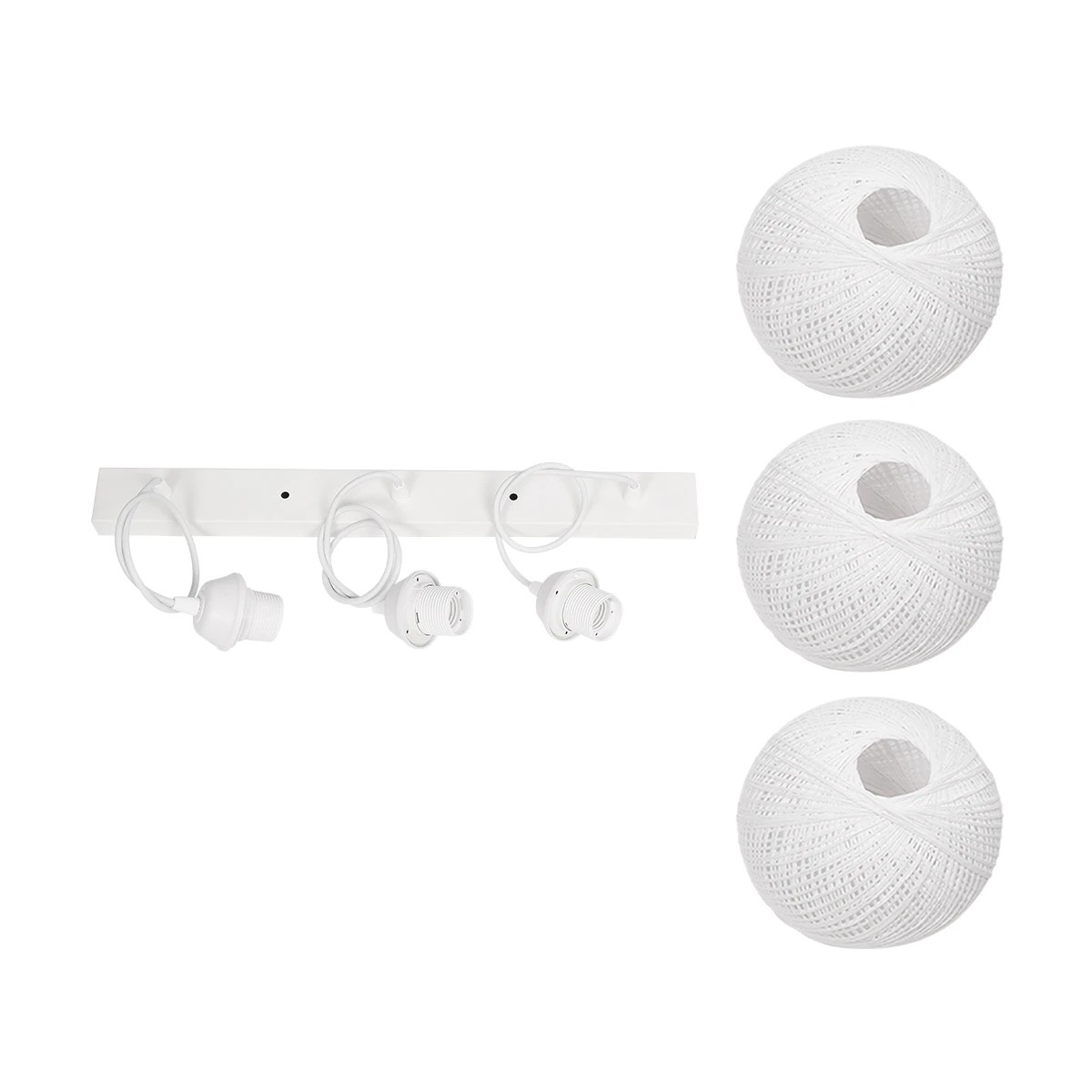 GLOBOSTAR® YASAM 203-0027 Vintage Κρεμαστό Φωτιστικό Οροφής με Ντουί 3 x E27 AC 220-240V IP20 - Λευκό - Μ45 x Π18 x Υ30cm - Image 11
