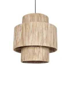 GLOBOSTAR® SALTO 203-0037 Boho Κρεμαστό Φωτιστικό Οροφής με Ντουί 1 x E27 AC 220-240V IP20 - Μπεζ - M40 x Π40 x Υ42cm