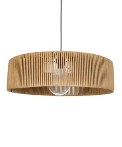 GLOBOSTAR® KYCLOS 203-0044 Boho Κρεμαστό Φωτιστικό Οροφής με Ντουί 1 x E27 AC 220-240V IP20 - Μπεζ - M55 x Π55 x Υ20cm