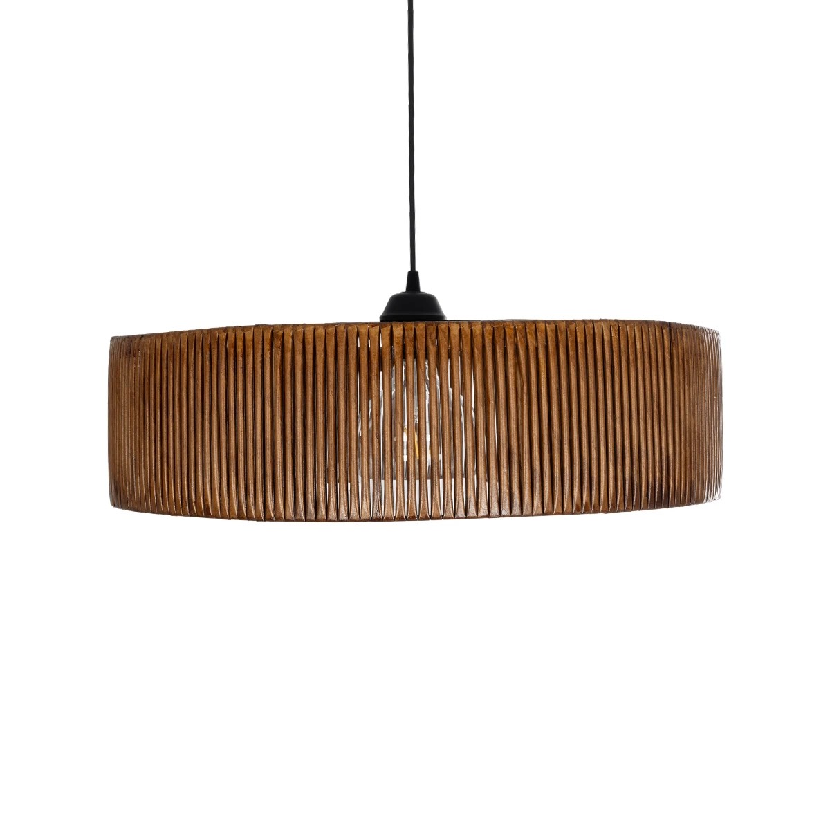 GLOBOSTAR® KYCLOS 203-0045 Boho Κρεμαστό Φωτιστικό Οροφής με Ντουί 1 x E27 AC 220-240V IP20 - Καφέ - M55 x Π55 x Υ20cm - Image 5