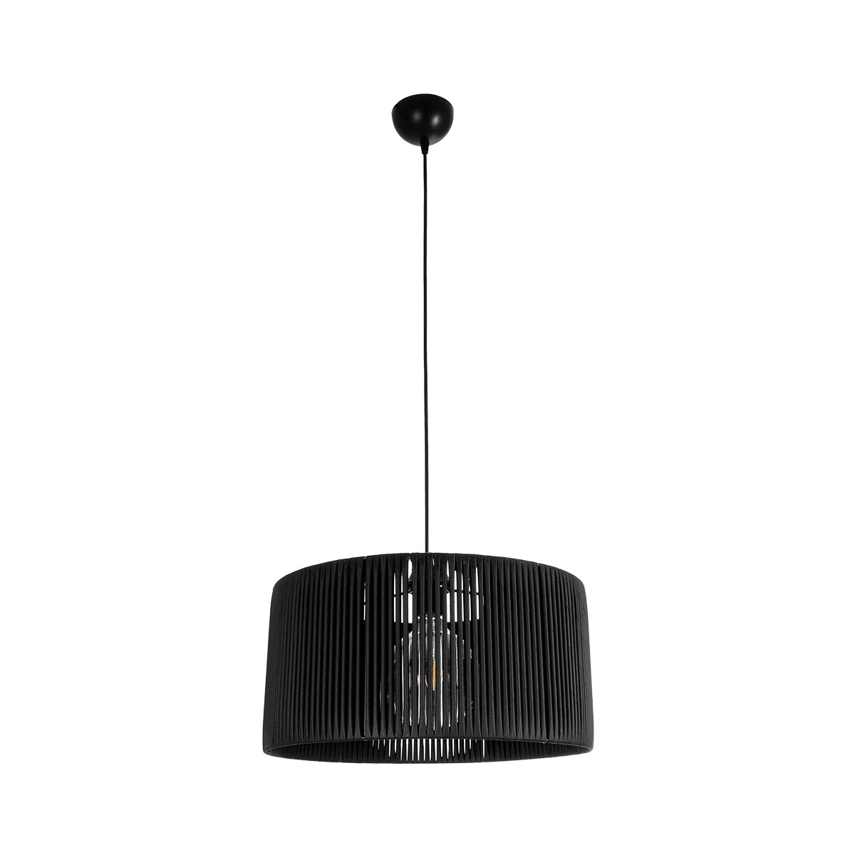 GLOBOSTAR® KYCLOS 203-0048 Boho Κρεμαστό Φωτιστικό Οροφής με Ντουί 1 x E27 AC 220-240V IP20 - Μαύρο - M40 x Π40 x Υ25.5cm - Image 4