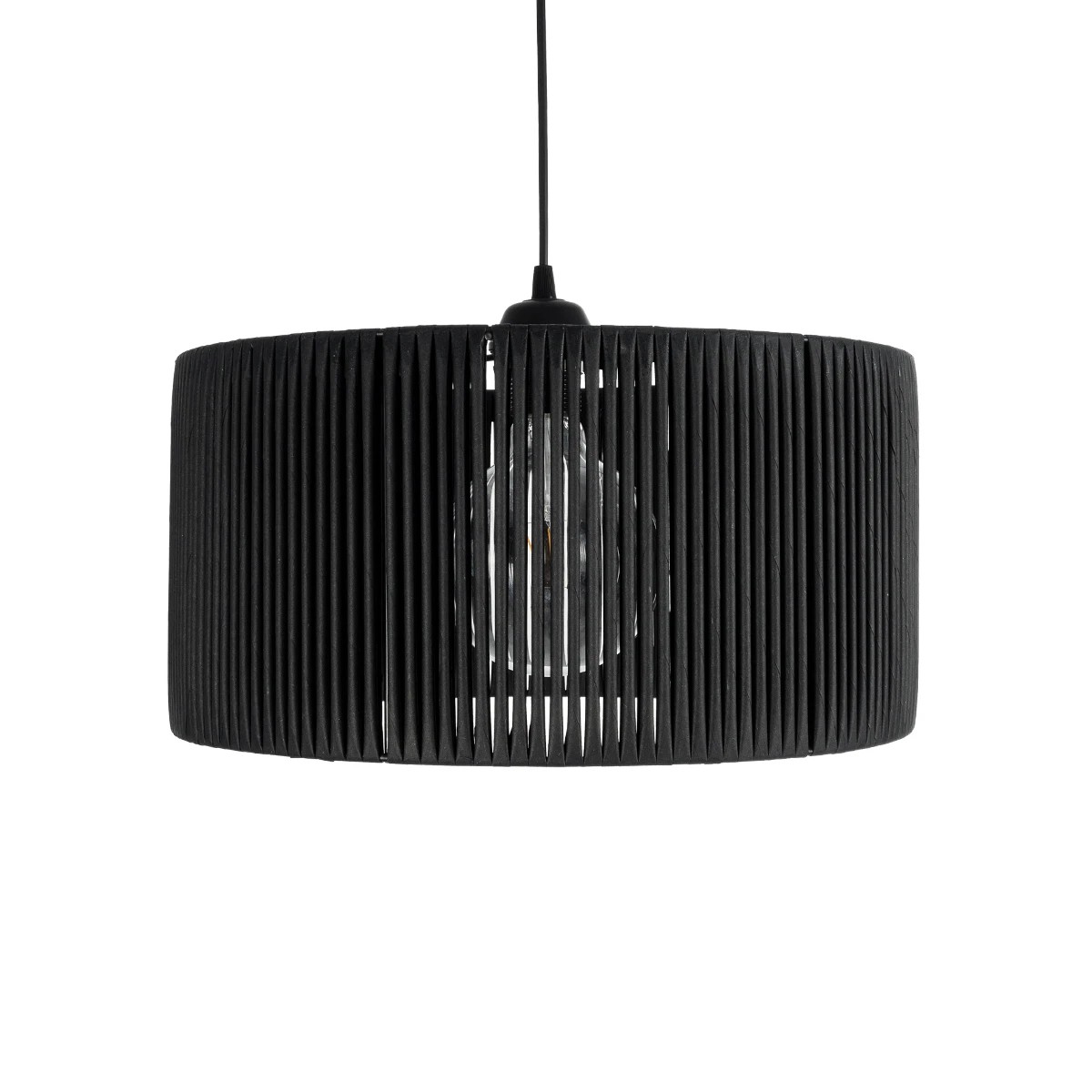 GLOBOSTAR® KYCLOS 203-0048 Boho Κρεμαστό Φωτιστικό Οροφής με Ντουί 1 x E27 AC 220-240V IP20 - Μαύρο - M40 x Π40 x Υ25.5cm - Image 5