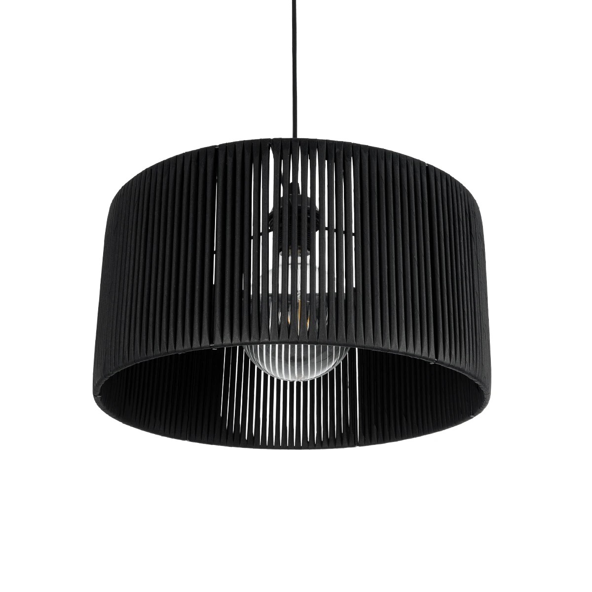 GLOBOSTAR® KYCLOS 203-0048 Boho Κρεμαστό Φωτιστικό Οροφής με Ντουί 1 x E27 AC 220-240V IP20 - Μαύρο - M40 x Π40 x Υ25.5cm - Image 6