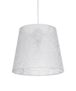 GLOBOSTAR® CONEY 203-0069 Μοντέρνο Κρεμαστό Φωτιστικό Οροφής με Ντουί 1 x E27 AC 220-240V IP20 - Λευκό - Μ26 x Π26 x Υ25cm