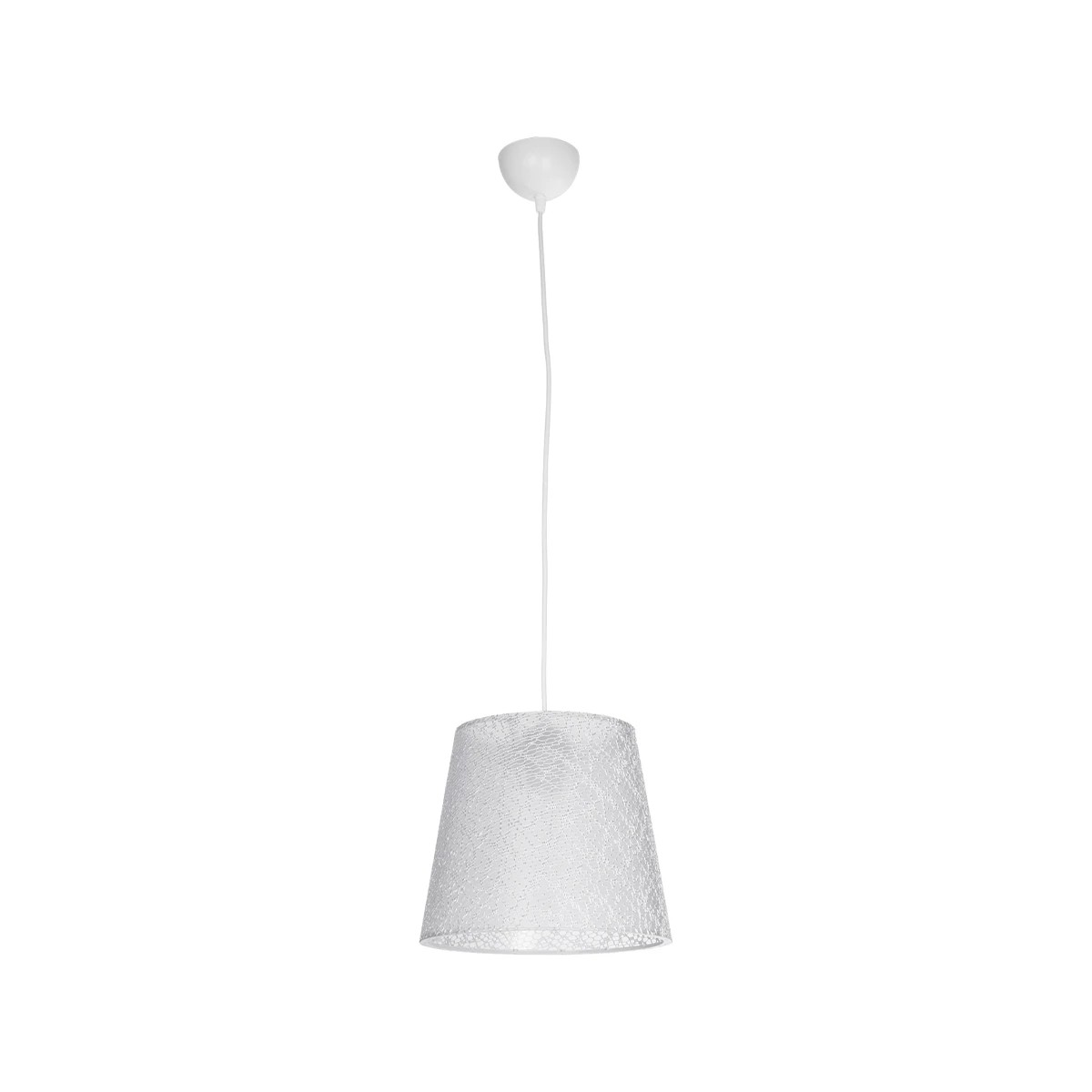 GLOBOSTAR® CONEY 203-0069 Μοντέρνο Κρεμαστό Φωτιστικό Οροφής με Ντουί 1 x E27 AC 220-240V IP20 - Λευκό - Μ26 x Π26 x Υ25cm - Image 4