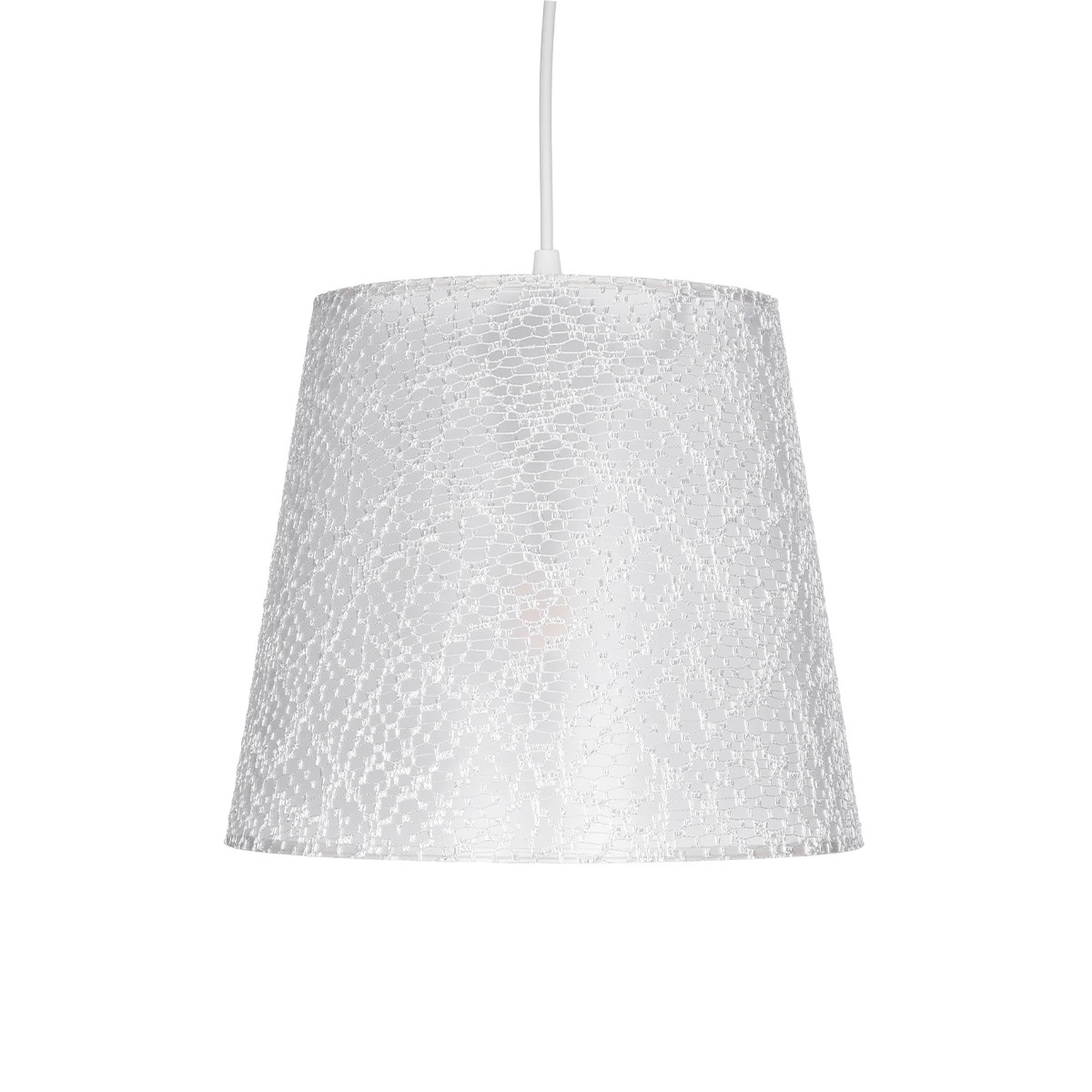 GLOBOSTAR® CONEY 203-0069 Μοντέρνο Κρεμαστό Φωτιστικό Οροφής με Ντουί 1 x E27 AC 220-240V IP20 - Λευκό - Μ26 x Π26 x Υ25cm - Image 5