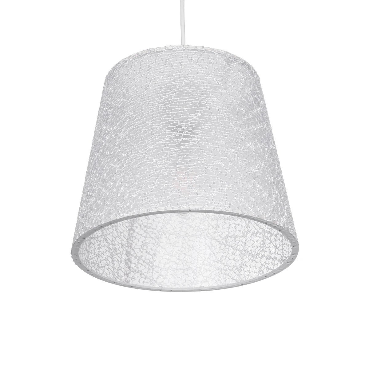 GLOBOSTAR® CONEY 203-0069 Μοντέρνο Κρεμαστό Φωτιστικό Οροφής με Ντουί 1 x E27 AC 220-240V IP20 - Λευκό - Μ26 x Π26 x Υ25cm - Image 6