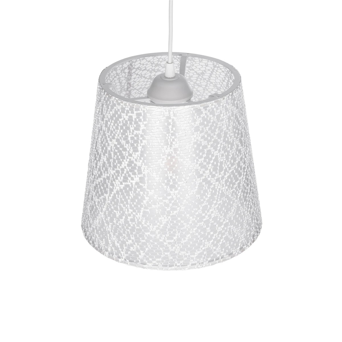 GLOBOSTAR® CONEY 203-0069 Μοντέρνο Κρεμαστό Φωτιστικό Οροφής με Ντουί 1 x E27 AC 220-240V IP20 - Λευκό - Μ26 x Π26 x Υ25cm - Image 7