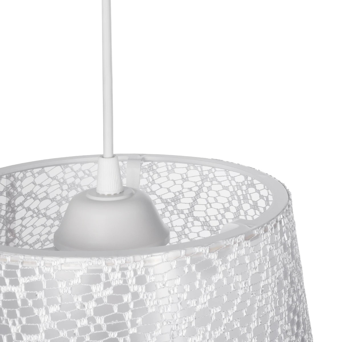 GLOBOSTAR® CONEY 203-0069 Μοντέρνο Κρεμαστό Φωτιστικό Οροφής με Ντουί 1 x E27 AC 220-240V IP20 - Λευκό - Μ26 x Π26 x Υ25cm - Image 9