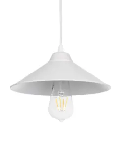 GLOBOSTAR® FONTE 203-0081 Μοντέρνο Κρεμαστό Φωτιστικό Οροφής με Ντουί 1 x E27 AC 220-240V IP20 - Λευκό - Μ25.5 x Π25.5 x Υ10cm