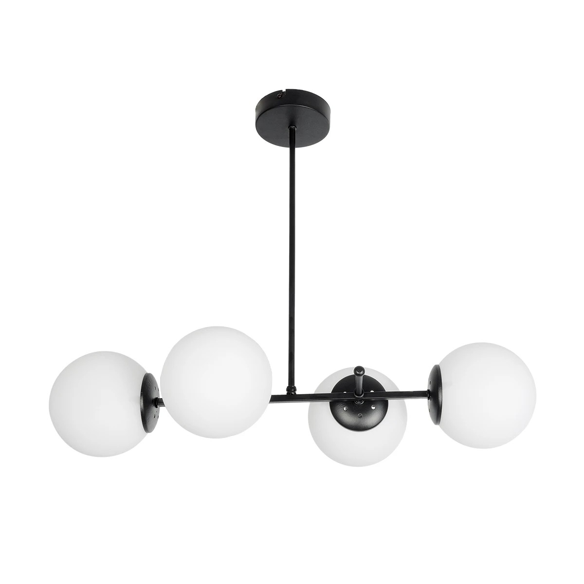 GLOBOSTAR® GLOBUS 203-0104 Μοντέρνο Φωτιστικό Οροφής με Ντουί 4 x E27 AC 220-240V IP20 - Λευκό & Μαύρο - Μ70 x Π34 x Υ15cm - Image 5