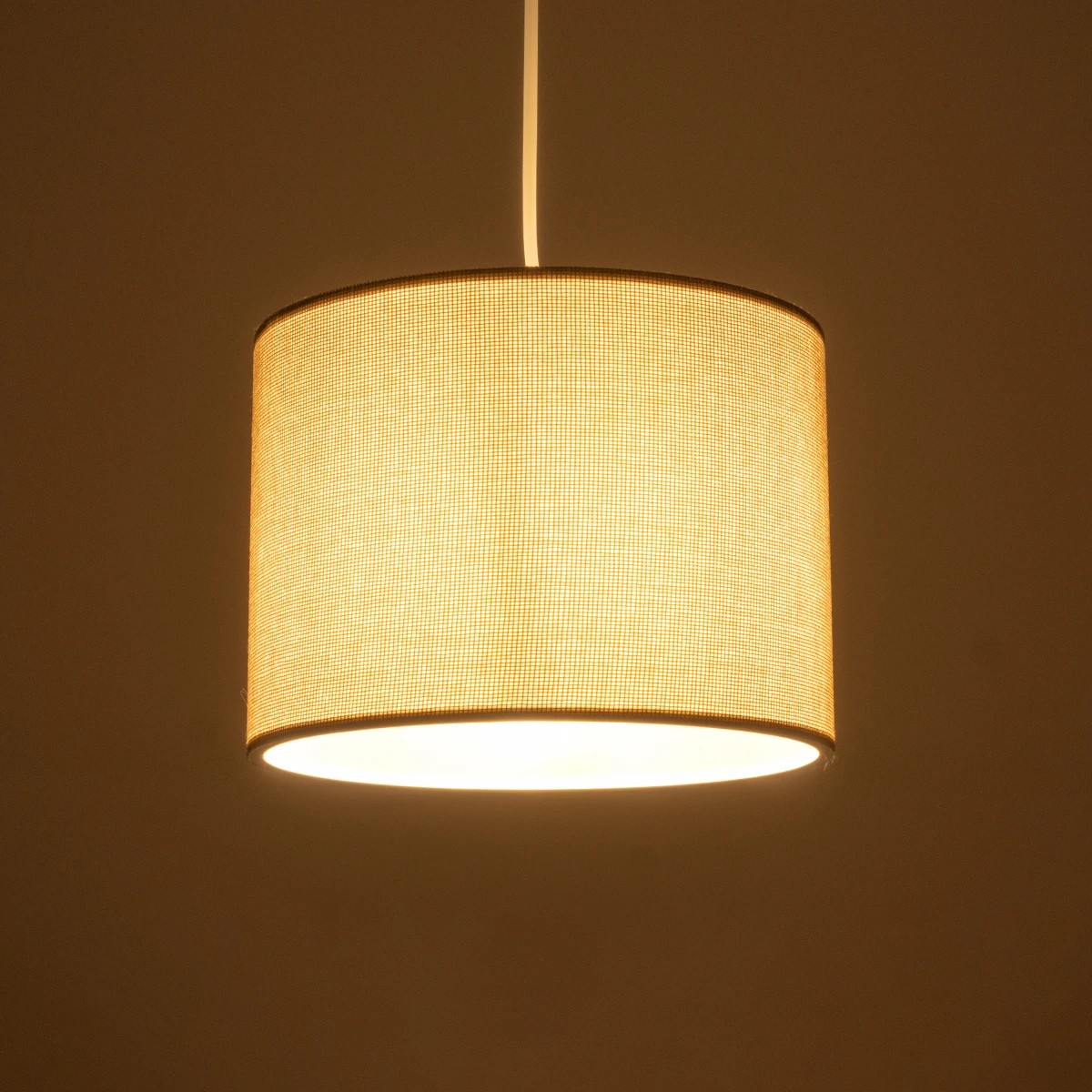 GLOBOSTAR® BLAZE 203-0107 Μοντέρνο Κρεμαστό Φωτιστικό Οροφής με Ντουί 1 x E27 AC 220-240V IP20 - Μπεζ - Μ22 x Π22 x Υ20cm - Image 3