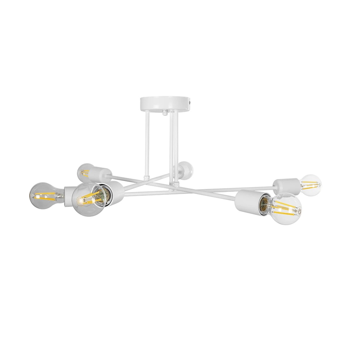 GLOBOSTAR® SPIDI 203-0113 Μοντέρνο Φωτιστικό Οροφής με Ντουί 6 x E27 AC 220-240V IP20 - Λευκό - Μ61 x Π61 x Υ25cm - Image 4