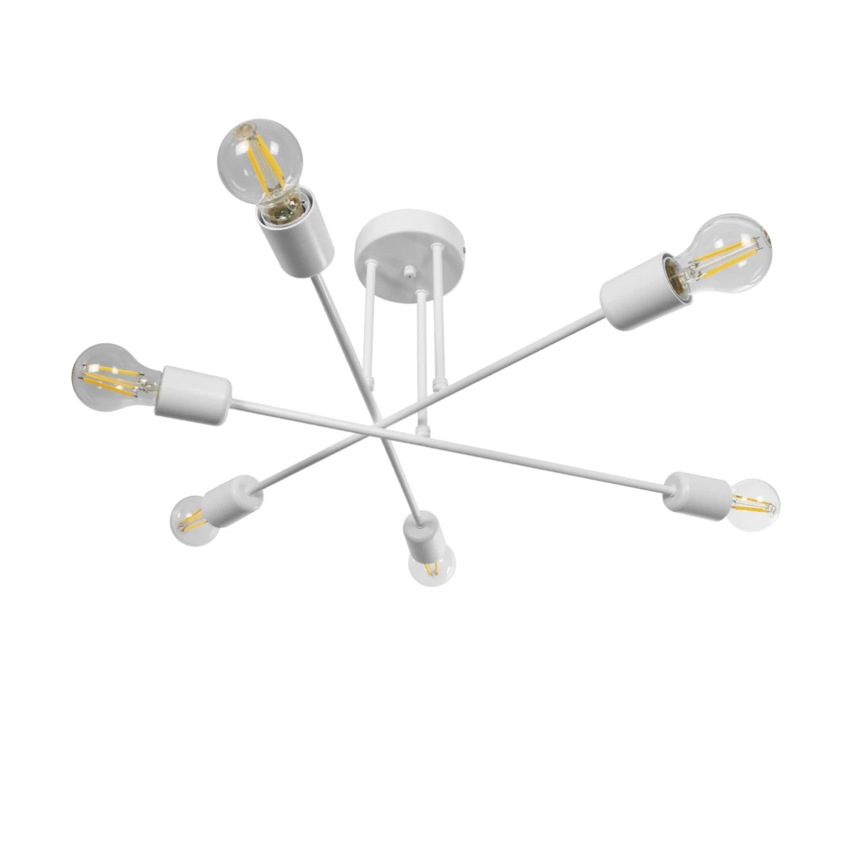 GLOBOSTAR® SPIDI 203-0113 Μοντέρνο Φωτιστικό Οροφής με Ντουί 6 x E27 AC 220-240V IP20 - Λευκό - Μ61 x Π61 x Υ25cm - Image 5