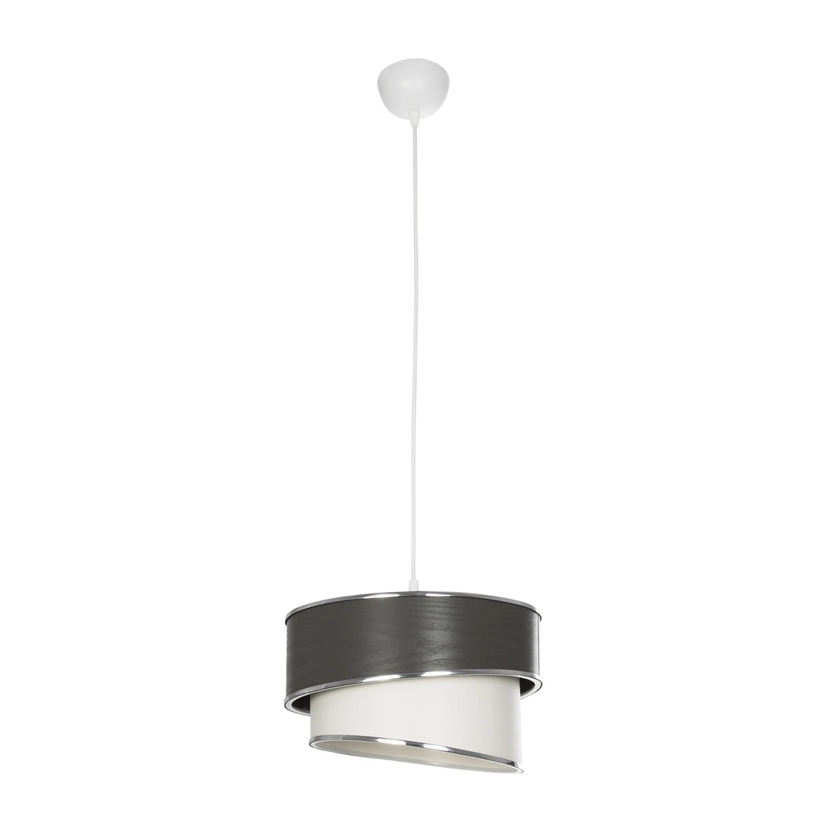 GLOBOSTAR® SONIA 203-0116 Μοντέρνο Κρεμαστό Φωτιστικό Οροφής με Ντουί 1 x E27 AC 220-240V IP20 - Γκρι & Λευκό - Μ30 x Π30 x Υ24cm - Image 4