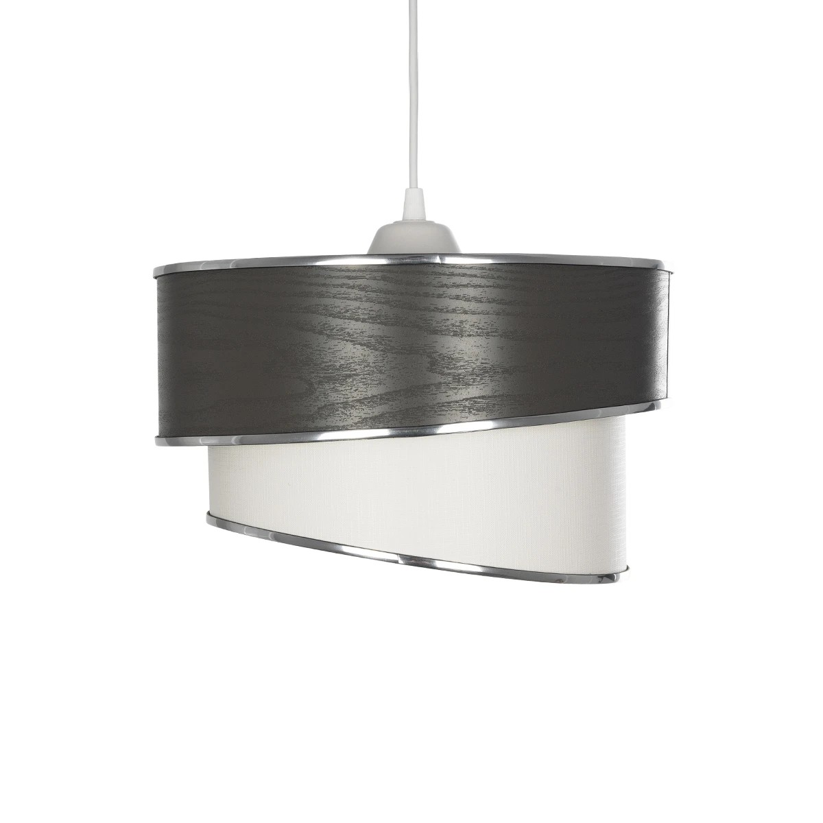 GLOBOSTAR® SONIA 203-0116 Μοντέρνο Κρεμαστό Φωτιστικό Οροφής με Ντουί 1 x E27 AC 220-240V IP20 - Γκρι & Λευκό - Μ30 x Π30 x Υ24cm - Image 5