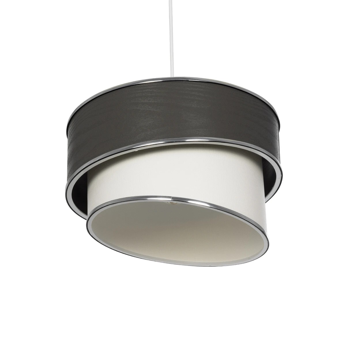 GLOBOSTAR® SONIA 203-0116 Μοντέρνο Κρεμαστό Φωτιστικό Οροφής με Ντουί 1 x E27 AC 220-240V IP20 - Γκρι & Λευκό - Μ30 x Π30 x Υ24cm - Image 6