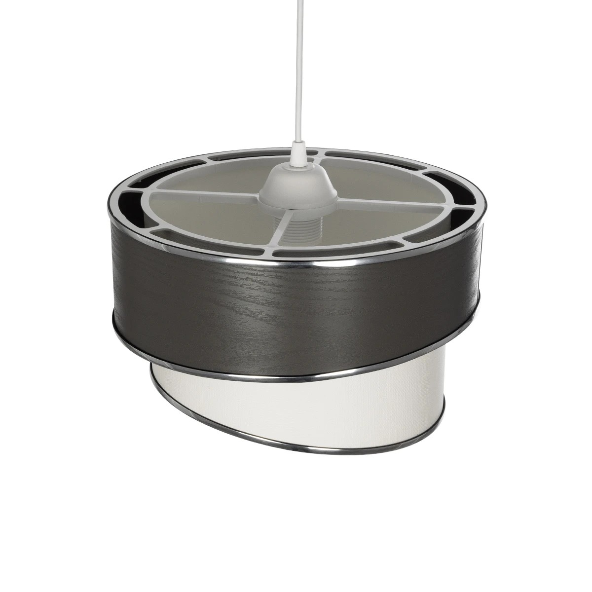 GLOBOSTAR® SONIA 203-0116 Μοντέρνο Κρεμαστό Φωτιστικό Οροφής με Ντουί 1 x E27 AC 220-240V IP20 - Γκρι & Λευκό - Μ30 x Π30 x Υ24cm - Image 7