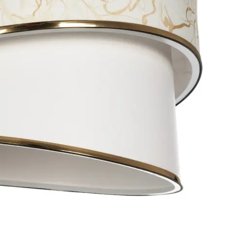 GLOBOSTAR® SONIA 203-0117 Μοντέρνο Κρεμαστό Φωτιστικό Οροφής με Ντουί 1 x E27 AC 220-240V IP20 - Λευκό & Χρυσό - Μ30 x Π30 x Υ24cm - Image 8