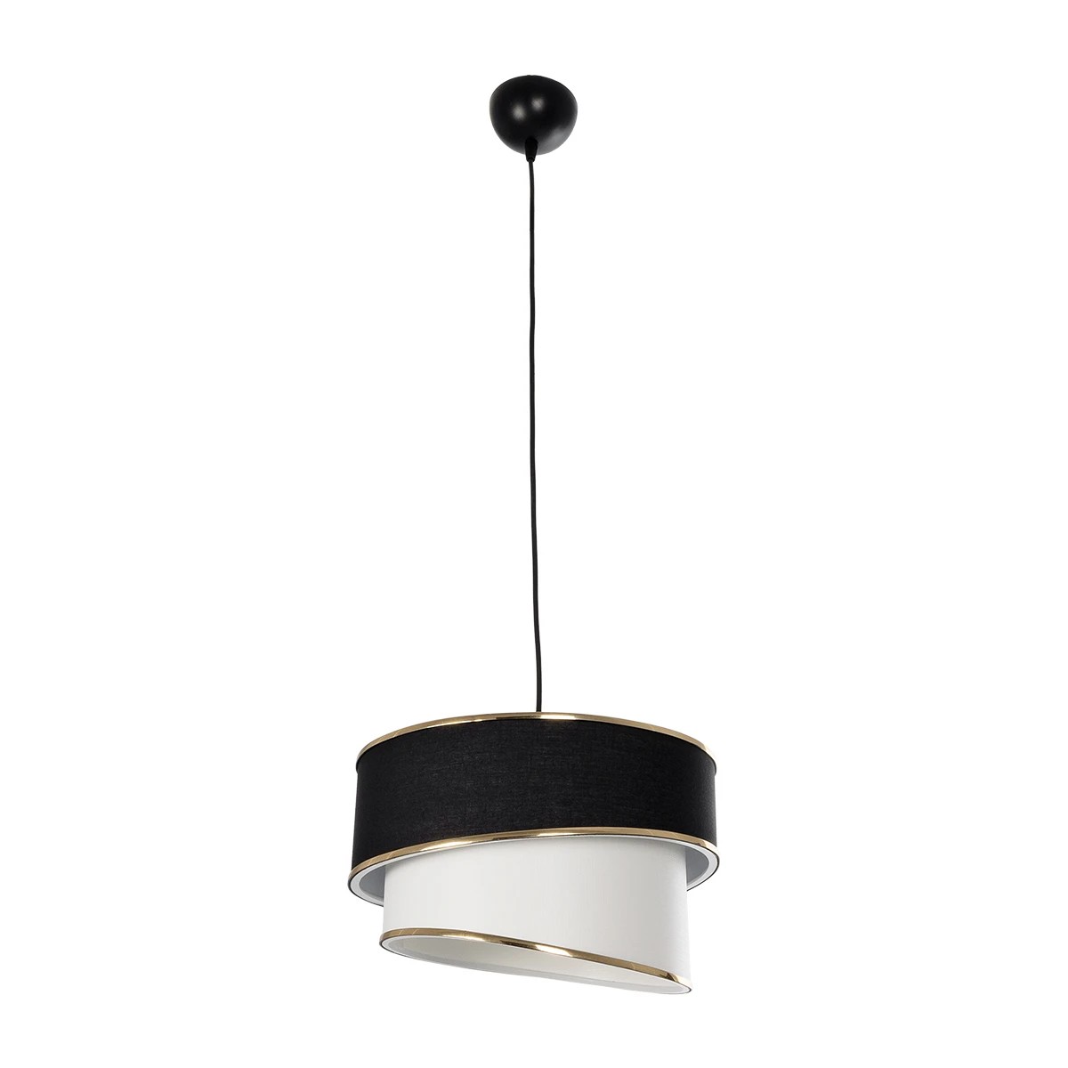 GLOBOSTAR® SONIA 203-0120 Μοντέρνο Κρεμαστό Φωτιστικό Οροφής με Ντουί 1 x E27 AC 220-240V IP20 - Μαύρο & Λευκό - Μ30 x Π30 x Υ24cm - Image 4