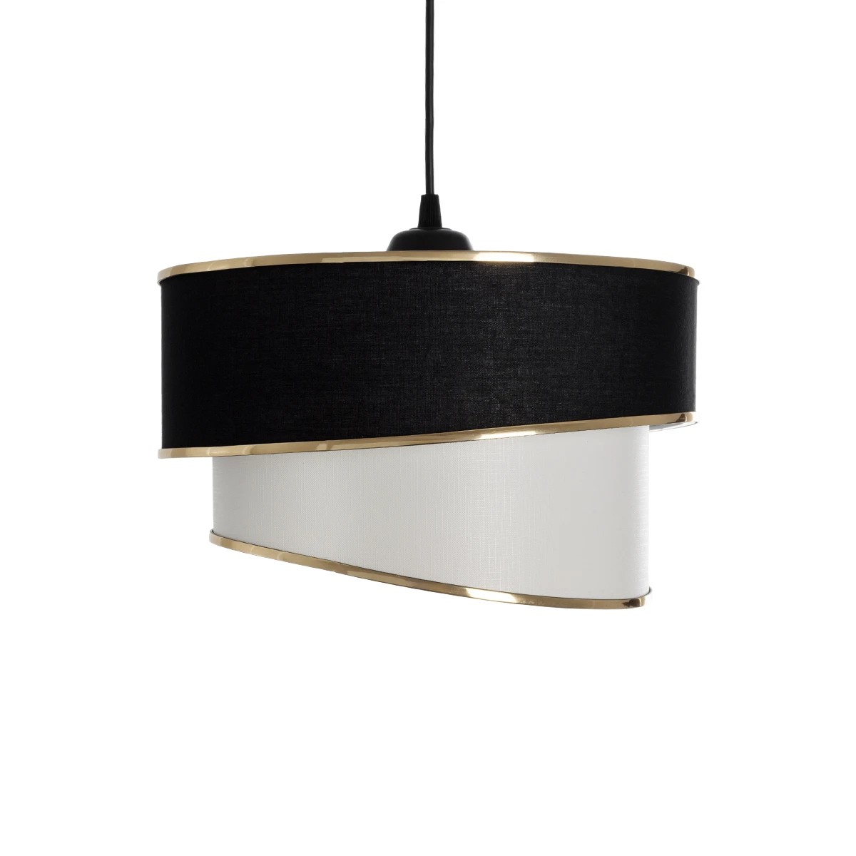 GLOBOSTAR® SONIA 203-0120 Μοντέρνο Κρεμαστό Φωτιστικό Οροφής με Ντουί 1 x E27 AC 220-240V IP20 - Μαύρο & Λευκό - Μ30 x Π30 x Υ24cm - Image 5