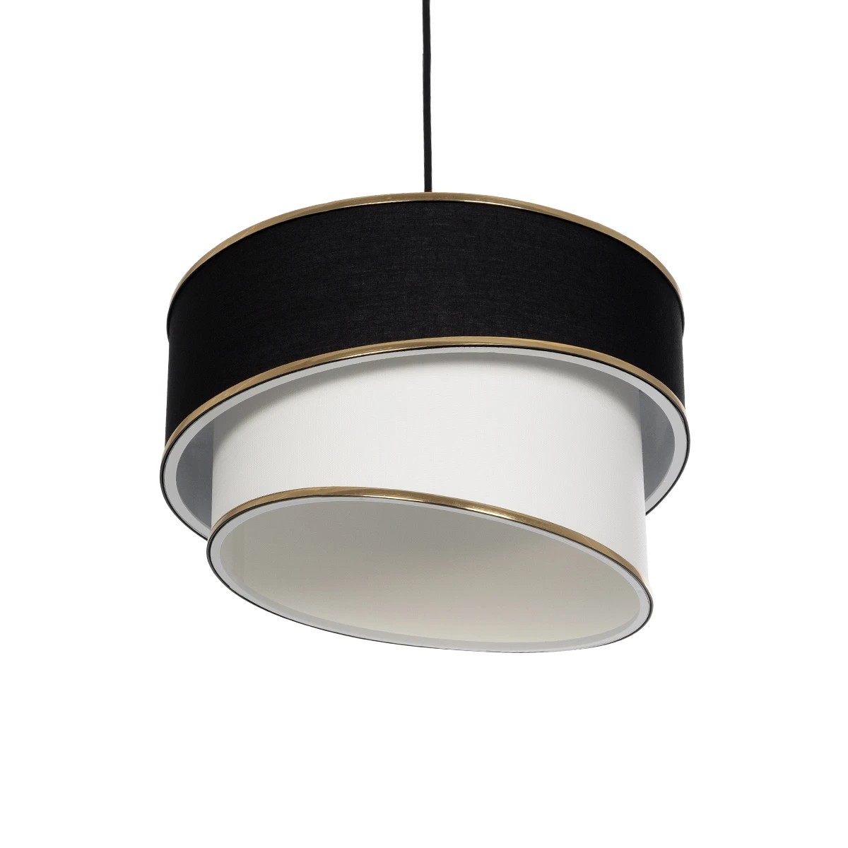 GLOBOSTAR® SONIA 203-0120 Μοντέρνο Κρεμαστό Φωτιστικό Οροφής με Ντουί 1 x E27 AC 220-240V IP20 - Μαύρο & Λευκό - Μ30 x Π30 x Υ24cm - Image 6