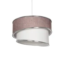 GLOBOSTAR® SONIA 203-0122 Μοντέρνο Κρεμαστό Φωτιστικό Οροφής με Ντουί 1 x E27 AC 220-240V IP20 - Ροζ & Λευκό - Μ30 x Π30 x Υ24cm