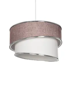 GLOBOSTAR® SONIA 203-0122 Μοντέρνο Κρεμαστό Φωτιστικό Οροφής με Ντουί 1 x E27 AC 220-240V IP20 - Ροζ & Λευκό - Μ30 x Π30 x Υ24cm
