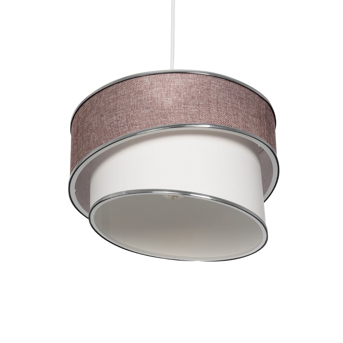 GLOBOSTAR® SONIA 203-0122 Μοντέρνο Κρεμαστό Φωτιστικό Οροφής με Ντουί 1 x E27 AC 220-240V IP20 - Ροζ & Λευκό - Μ30 x Π30 x Υ24cm - Image 6