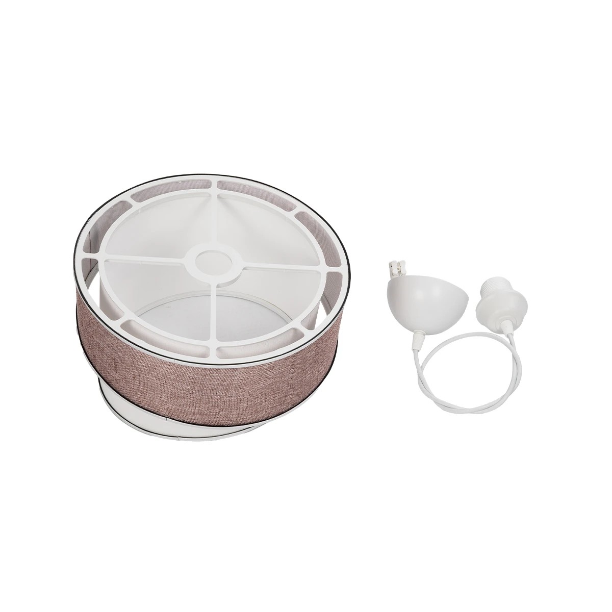 GLOBOSTAR® SONIA 203-0122 Μοντέρνο Κρεμαστό Φωτιστικό Οροφής με Ντουί 1 x E27 AC 220-240V IP20 - Ροζ & Λευκό - Μ30 x Π30 x Υ24cm - Image 10