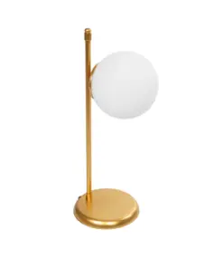 GLOBOSTAR® GLOBUS 203-0182 Μοντέρνο Επιτραπέζιο Φωτιστικό Πορτατίφ με Ντουί 1 x E27 AC 220-240V IP20 - Χρυσό & Λευκό - Μ21 x Π17 x Υ45cm