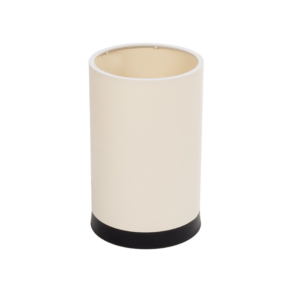 GLOBOSTAR® CYLINDER 203-0183 Μοντέρνο Επιτραπέζιο Φωτιστικό Πορτατίφ με Ντουί 1 x E27 AC 220-240V IP20 - Μαύρο & Μπεζ - Μ14 x Π14 x Υ22cm