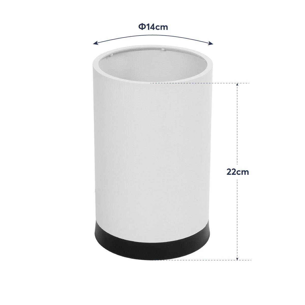GLOBOSTAR® CYLINDER 203-0183 Μοντέρνο Επιτραπέζιο Φωτιστικό Πορτατίφ με Ντουί 1 x E27 AC 220-240V IP20 - Μαύρο & Μπεζ - Μ14 x Π14 x Υ22cm - Image 9