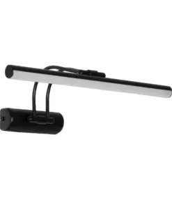 GLOBOSTAR® REFINE 203-0188 Μοντέρνο Φωτιστικό Τοίχου - Απλίκα Καθρέπτη Μπάνιου LED 7W 640lm 120° AC 220-240V IP44 Θερμό Λευκό 2700K - Lumileds SMD Chip - Μαύρο Ματ - Μ35 x Π21 x Υ12cm - 2 Χρόνια Εγγύηση