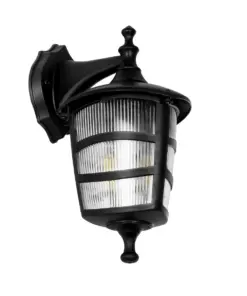 GLOBOSTAR® ZARDIN 203-0206 Vintage Φωτιστικό Τοίχου - Απλίκα με Ντουί 1 x E27 AC 220-240V IP44 - Μαύρο - Μ17 x Π22 x Υ30cm