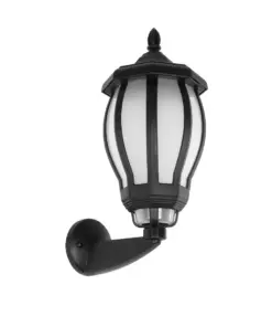 GLOBOSTAR® VERDI 203-0229 Vintage Φωτιστικό Τοίχου - Απλίκα με Ντουί 1 x E27 AC 220-240V IP44 - Μαύρο - Μ18 x Π25 x Υ40cm