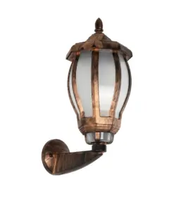 GLOBOSTAR® VERDI 203-0233 Vintage Φωτιστικό Τοίχου - Απλίκα με Ντουί 1 x E27 AC 220-240V IP44 - Χάλκινο - Μ18 x Π25 x Υ40cm