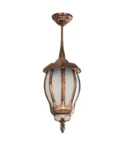 GLOBOSTAR® VERDI 203-0234 Vintage Φωτιστικό Οροφής με Ντουί 1 x E27 AC 220-240V IP44 - Χάλκινο - Μ18 x Π18 x Υ33cm