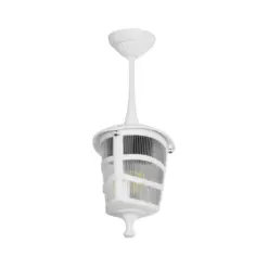 GLOBOSTAR® ZARDIN 203-0237 Vintage Φωτιστικό Οροφής με Ντουί 1 x E27 AC 220-240V IP44 - Λευκό - Μ17 x Π17 x Υ42cm