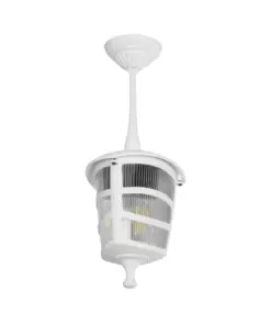 GLOBOSTAR® ZARDIN 203-0237 Vintage Φωτιστικό Οροφής με Ντουί 1 x E27 AC 220-240V IP44 - Λευκό - Μ17 x Π17 x Υ42cm