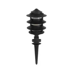 GloboStar® LANTERNA 203-0242 Μοντέρνο Καρφωτό Φωτιστικό Φαναράκι Μονόφωτο 1 x E27 IP44 Μαύρο & Διάφανο Πλαστικό - Μ16 x Π16 x Υ50cm