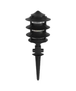 GloboStar® LANTERNA 203-0242 Μοντέρνο Καρφωτό Φωτιστικό Φαναράκι Μονόφωτο 1 x E27 IP44 Μαύρο & Διάφανο Πλαστικό - Μ16 x Π16 x Υ50cm