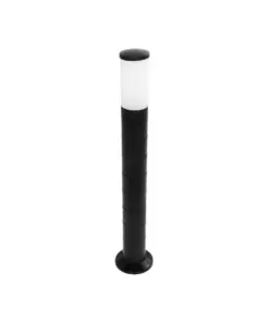 GloboStar® GARDENIO 203-0250 Μοντέρνο Επιδαπέδιο Φωτιστικό Κολωνάκι Κήπου Μονόφωτο 1 x E27 IP44 Μαύρο Πλαστικό - Μ15 x Π15 x Υ85cm