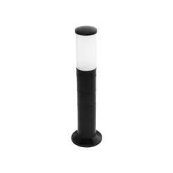 GloboStar® GARDENIO 203-0251 Μοντέρνο Επιδαπέδιο Φωτιστικό Κολωνάκι Κήπου Μονόφωτο 1 x E27 IP44 Μαύρο Πλαστικό - Μ15 x Π15 x Υ56cm