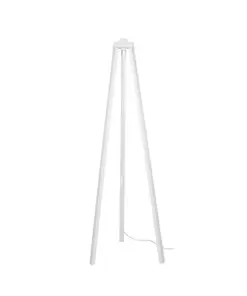 GLOBOSTAR® TRIPOD 203-0259 Μοντέρνο Επιδαπέδιο Φωτιστικό με Ντουί 1 x E27 AC 220-240V IP20 - Λευκό - Μ38 x Π38 x Υ120cm