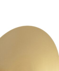 GLOBOSTAR® PLATO 203-0278 Vintage Φωτιστικό Τοίχου – Απλίκα με Ντουί 1 x E14 AC 220-240V IP20 – Χρυσό & Λευκό – M40 x Π19 x Υ40cm