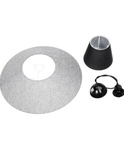 GLOBOSTAR® STORM 203-0292 Μοντέρνο Κρεμαστό Φωτιστικό Οροφής με Ντουί 1 x E27 AC 220-240V IP20 – Μαύρο & Γκρί – Μ50 x Π50 x Υ24cm