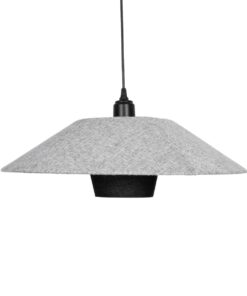 GLOBOSTAR® STORM 203-0292 Μοντέρνο Κρεμαστό Φωτιστικό Οροφής με Ντουί 1 x E27 AC 220-240V IP20 – Μαύρο & Γκρί – Μ50 x Π50 x Υ24cm