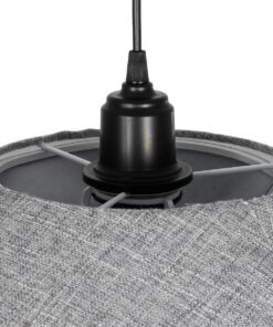 GLOBOSTAR® STORM 203-0292 Μοντέρνο Κρεμαστό Φωτιστικό Οροφής με Ντουί 1 x E27 AC 220-240V IP20 – Μαύρο & Γκρί – Μ50 x Π50 x Υ24cm